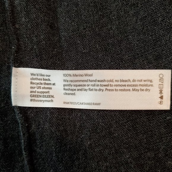 Eileen Fisher grey skirt merino knit XS / TP minimalist laggenlook luxury - Picture 8 of 8